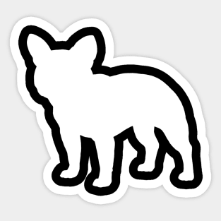 White French Bulldog Silhouette Sticker